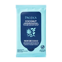 Pacifica Coconut Underarm Deodorant Odor Neutralizing Wipes 10-Count