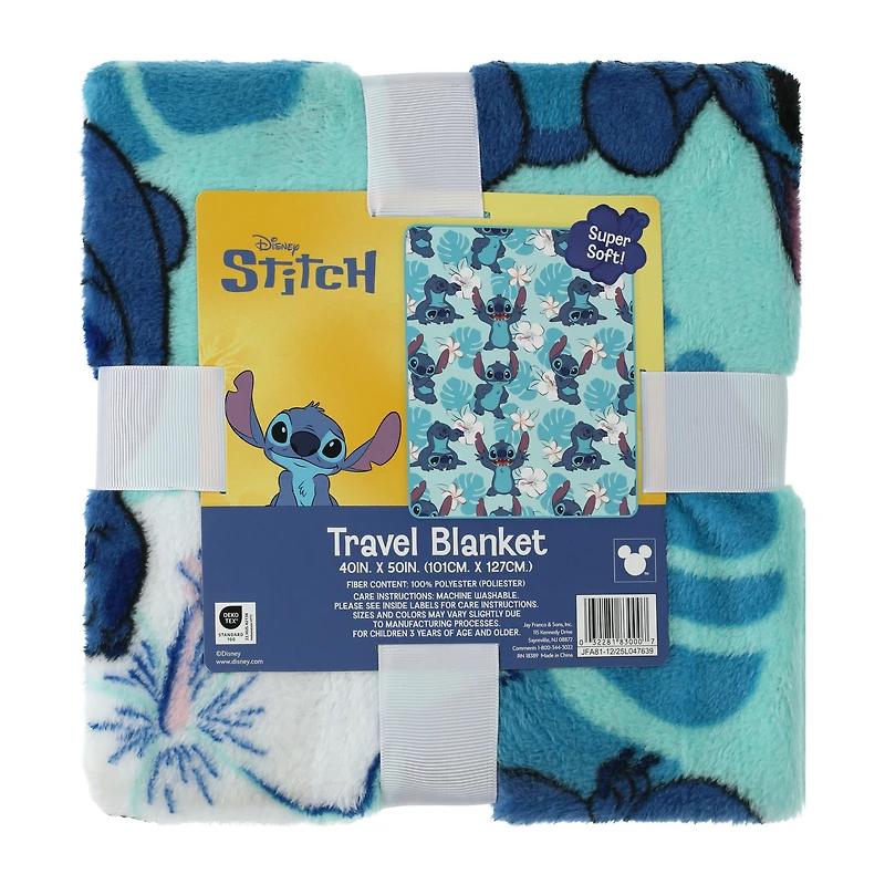 Disney Stitch Travel Blanket 40inx50in