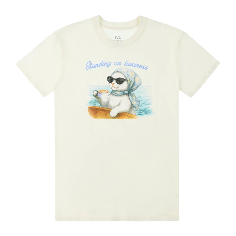 Standing On Business Cat Graphic Tee