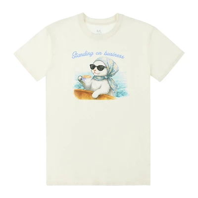Standing On Business Cat Graphic Tee