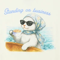Standing On Business Cat Graphic Tee