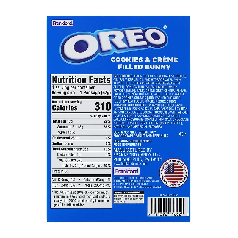 Oreo® Cookies & Crème Filled Bunny 2oz