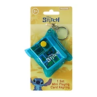Disney Stitch Mini Playing Card Keyring Set