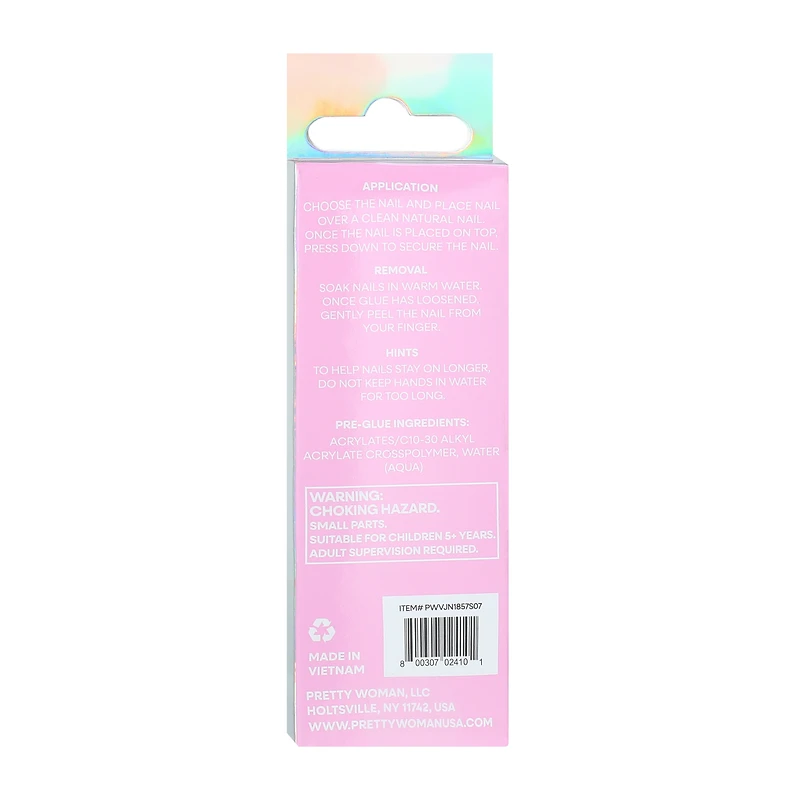 Pretty Woman Kids Pre-Glued Artificial Nails 24-Count