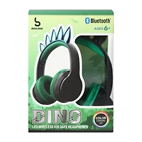Bass Jaxx™ Dino LED Wireless Kid Safe Headphones