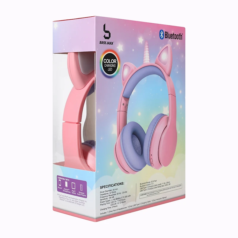 Bass Jaxx™ LED Unicorn Headphone