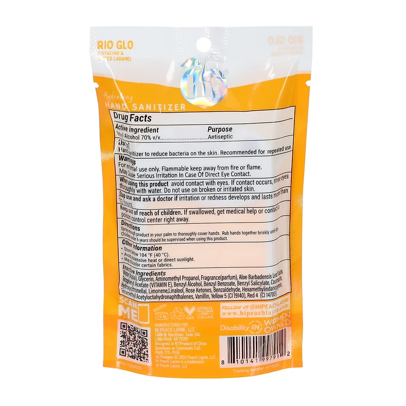 Hi Peach Layne® Hand Sanitizer Mist 1oz