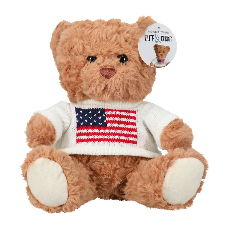Cute & Cuddly Flag Sweater Bear Plush