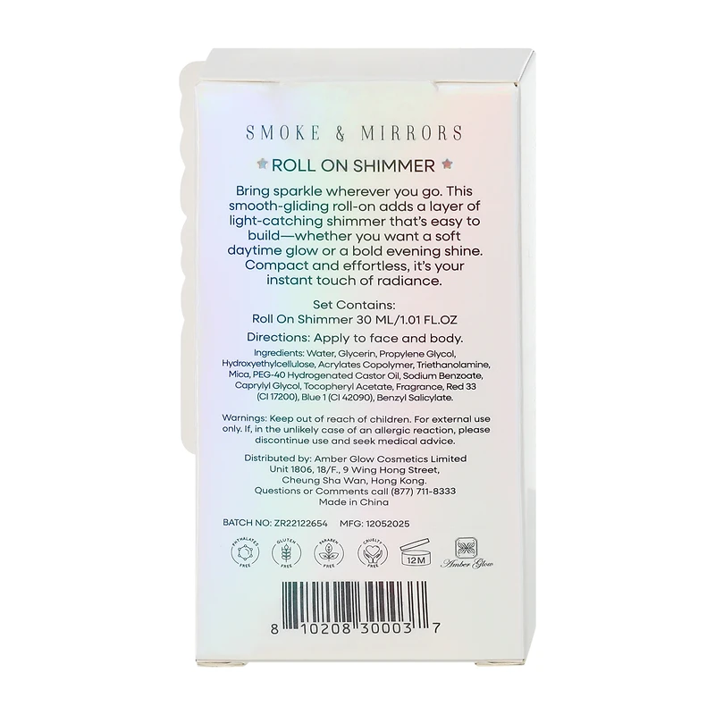 Smoke & Mirrors Berry Dreamy Dust Roll-On Shimmer 1oz