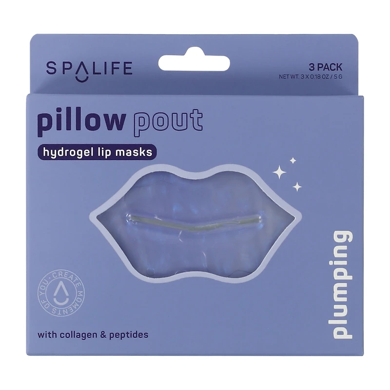 Spalife Pillow Pout Hydrogel Lip Masks 3-Pack