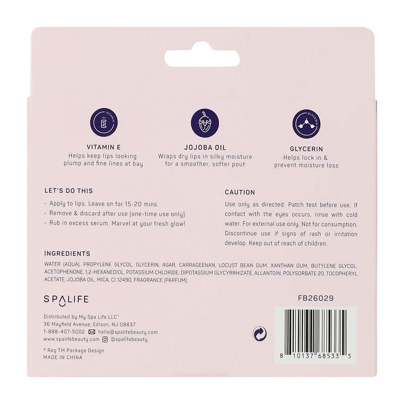 Spalife Smooth Smooch Hydrogel Lip Masks 3-Pack