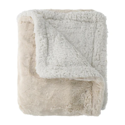 Luxe Collection Faux Fur Reversible Throw 50inx60in