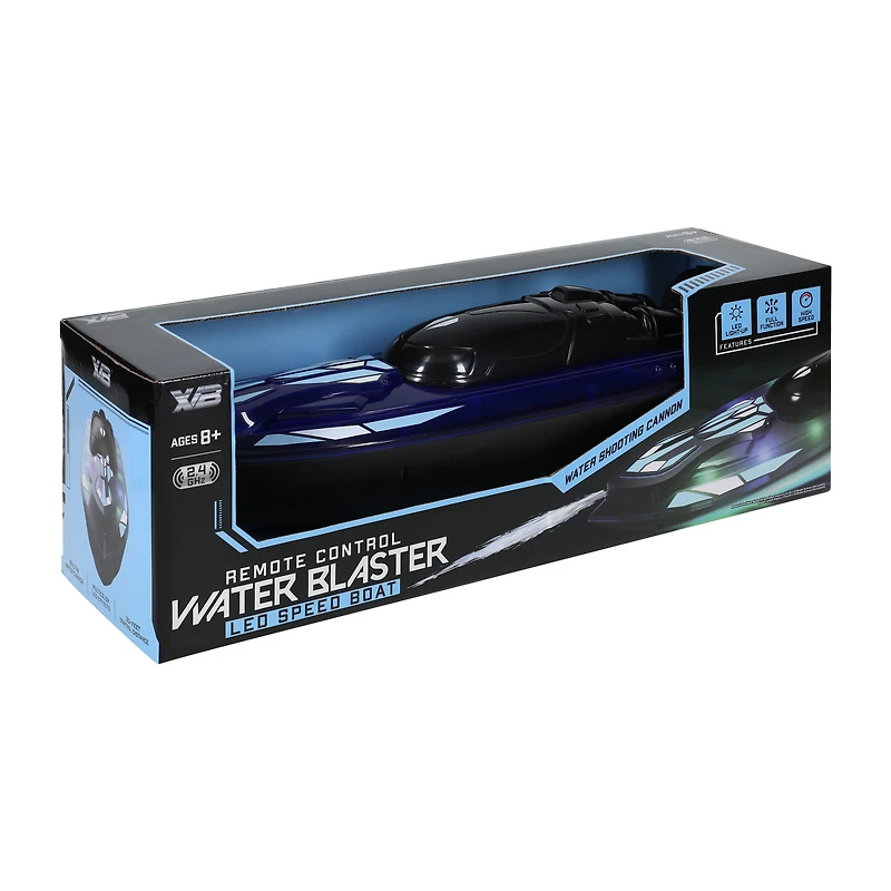 XVB™ Remote Control Water Blaster LED Speed Boat Toy