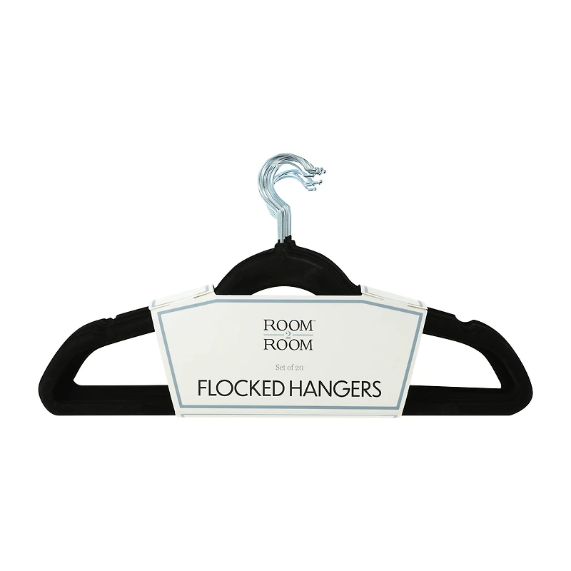 Flocked Clothes Hangers 20-Pack