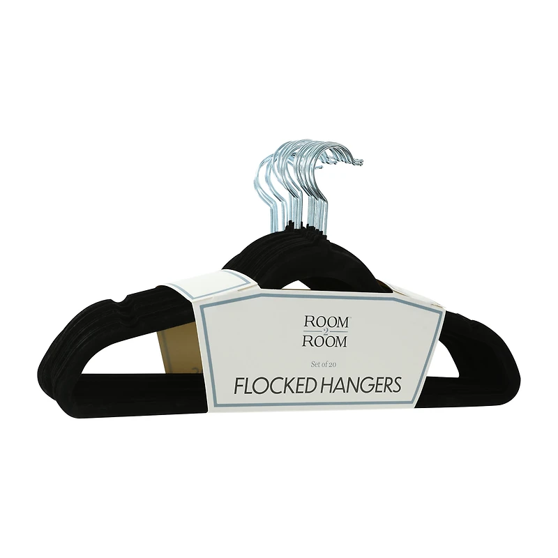 Flocked Clothes Hangers 20-Pack