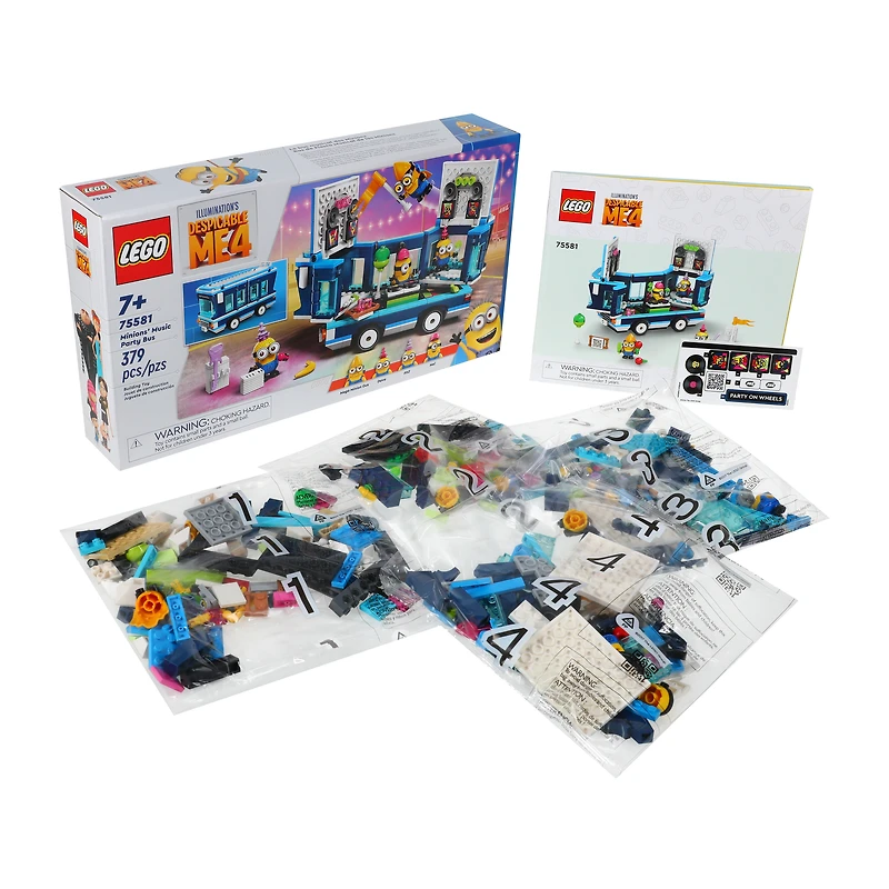 LEGO® Illumination's Despicable Me 4 Minions' Music Party Bus Building Toy 379-Pcs