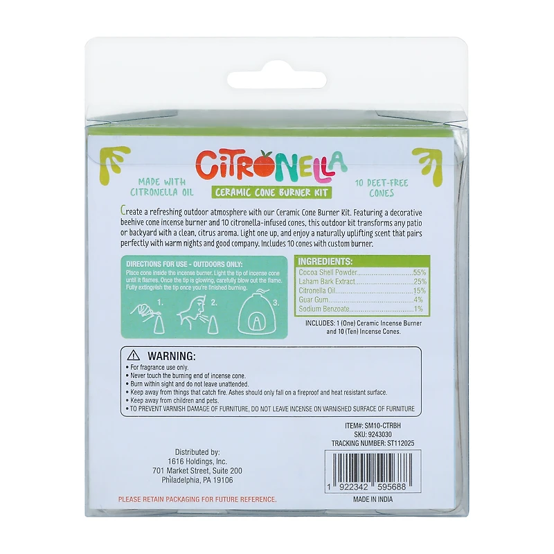 Citronella Ceramic Cone Burner Kit