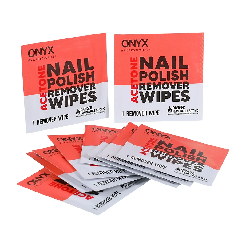 Onyx Professional® Acetone Nail Polish Remover Wipes 10-Pack