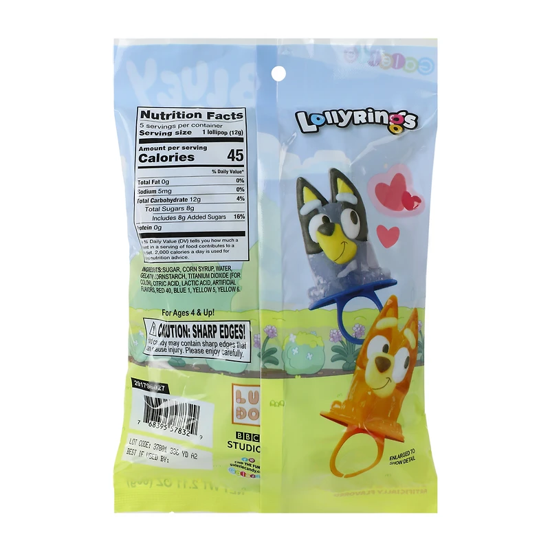 Bluey™ Lollyrings Flavored Candy Rings 2.1oz