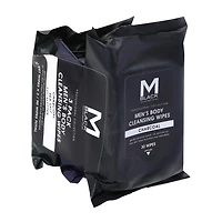 M Black™ Men's Body Cleansing Wipes 3-Pack