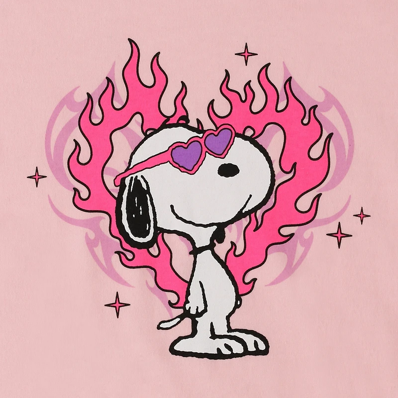 Peanuts® Snoopy Flame Hearts Graphic Tee