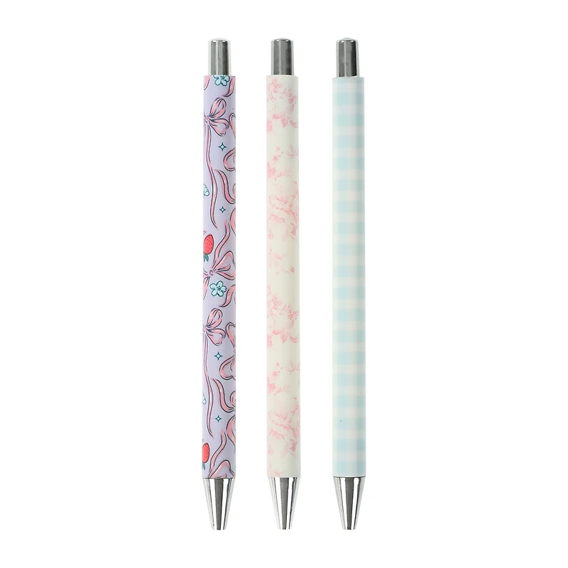 Fashion Click Pens 3-Count
