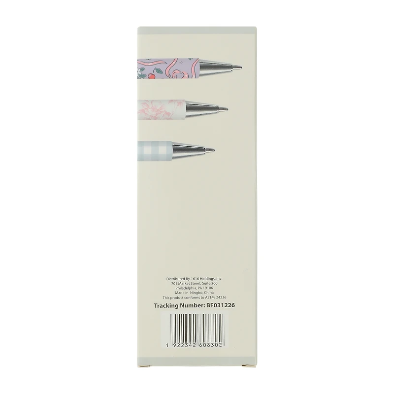 Fashion Click Pens 3-Count