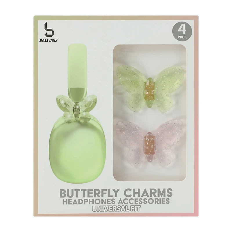 Bass Jaxx™ Butterfly Charms Headphones Accessories 4-Pack