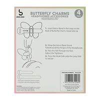 Bass Jaxx™ Butterfly Charms Headphones Accessories 4-Pack