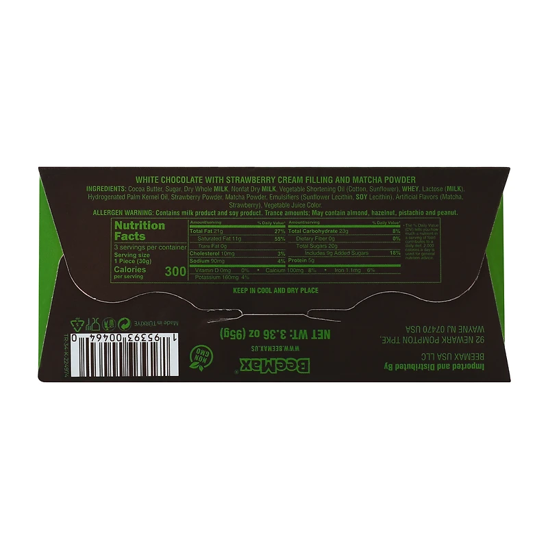 Beemax® Matcha Strawberry Cream Chocolate