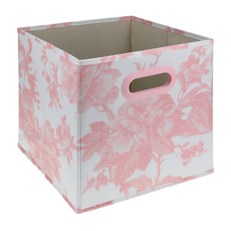 Toile Print Cube Storage Bins 2-Pack