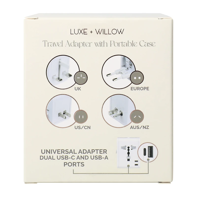 Travel Adapter With Portable Case