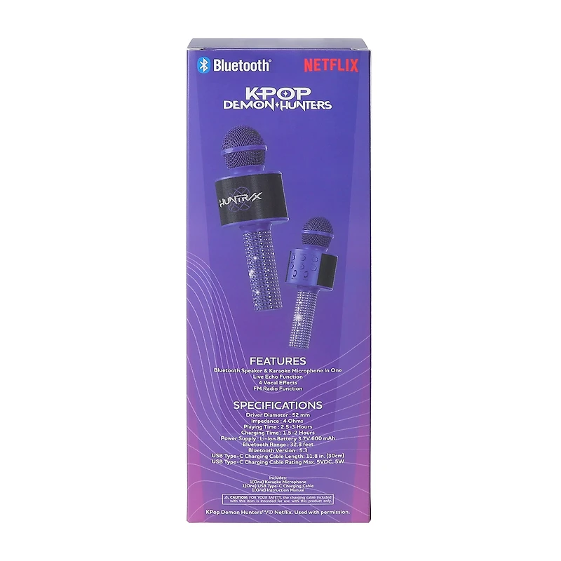 Netflix K-Pop Demon Hunters Bluetooth® Karaoke Microphone
