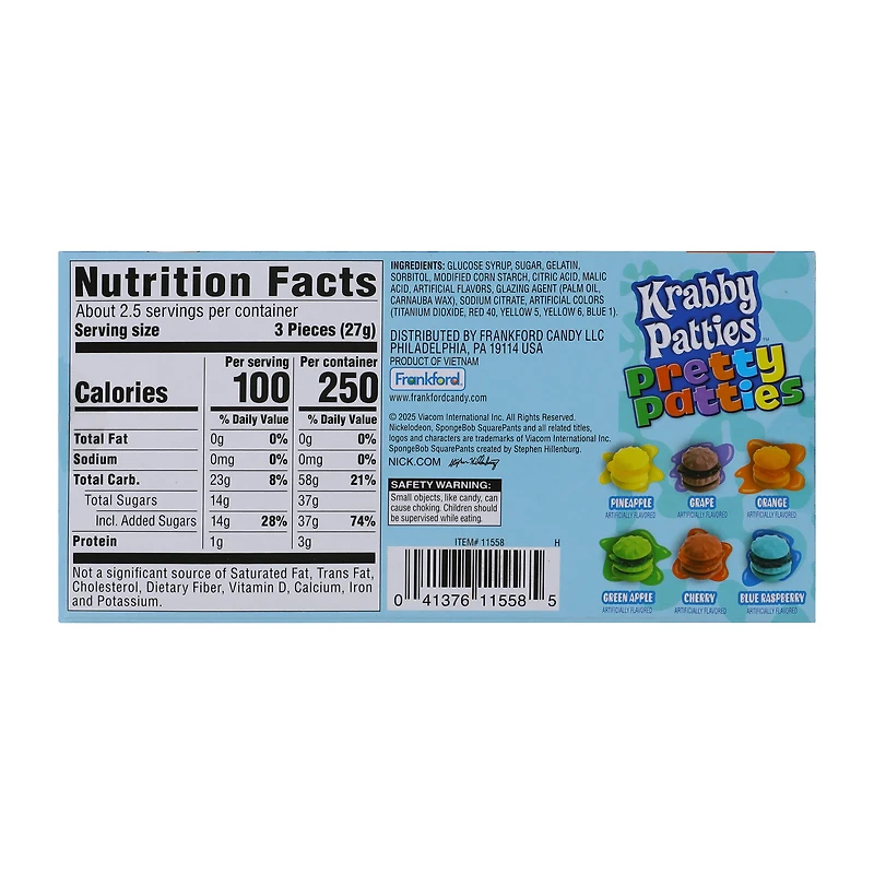 Nickelodeon SpongeBob SquarePants Krabby Patties™ Pretty Patties Gummy Candy 2.5oz