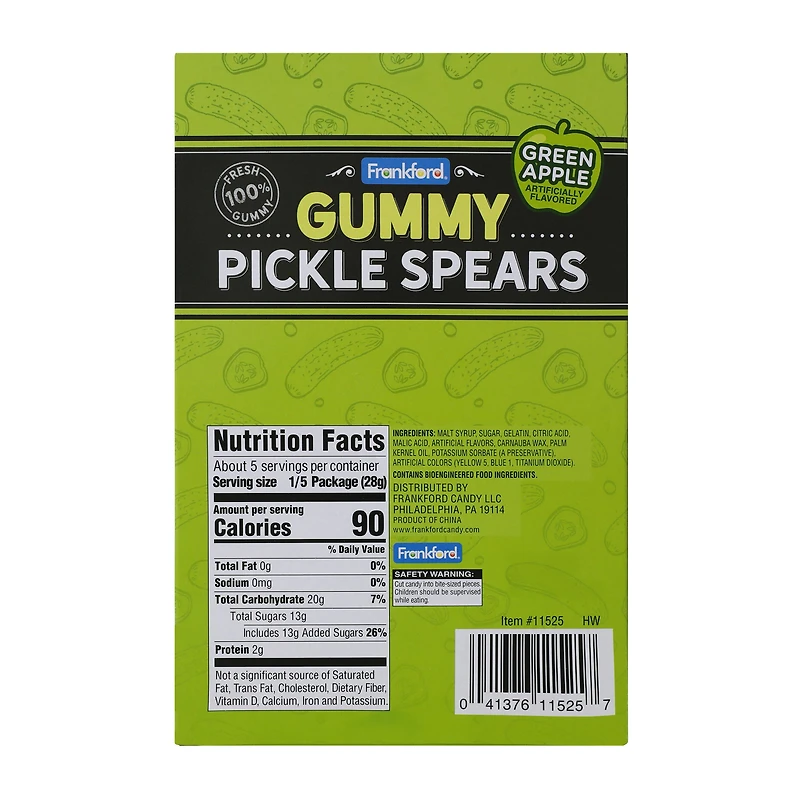Gummy Pickle Spears Candy 5.3oz