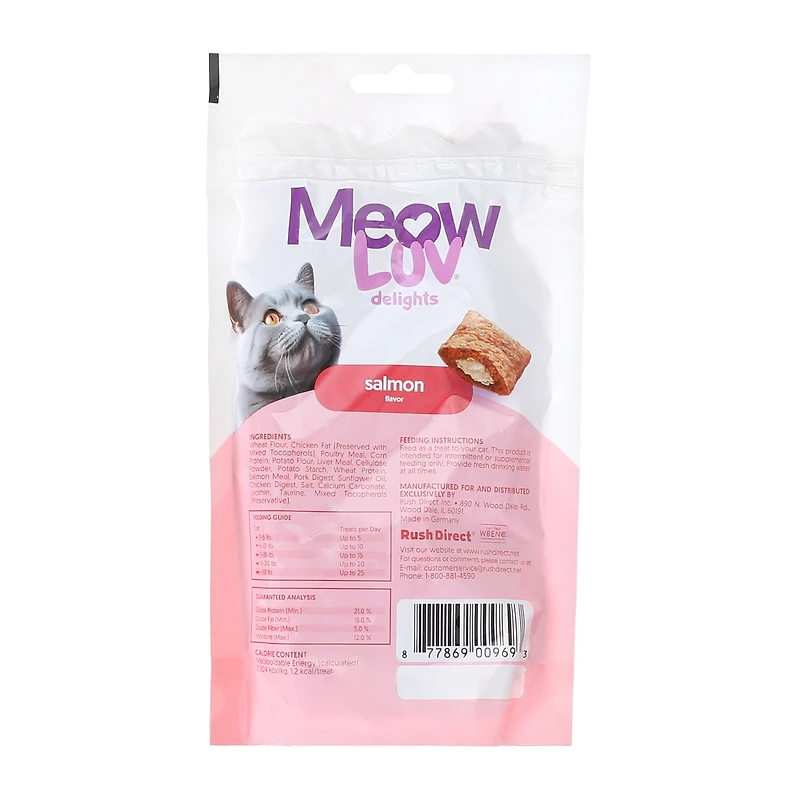 Meow Luv Delights Salmon Flavored Cat Treats 3oz
