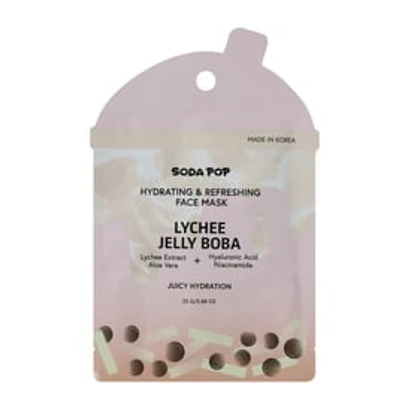 Soda Pop Lychee Jelly Boba Hydrating & Refreshing Face Mask 0.8oz