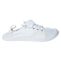 Ladies White Scrunch Back Sneakers