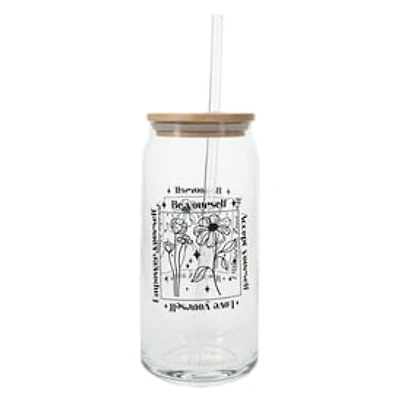 Glass Tumbler With Lid & Straw 20oz