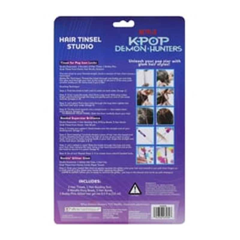 Netflix KPop Demon Hunters Hair Tinsel Set