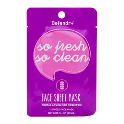 Defender+™ Fresh Lavender Scented Face Sheet Mask 0.67oz