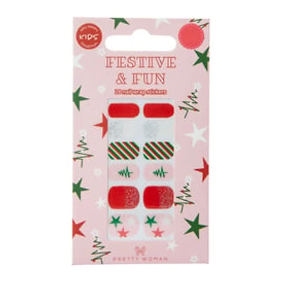 Kids Pretty Woman Holiday Nail Wraps 24-Piece