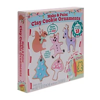 Make & Paint Clay Cookie Ornaments 12-Pack Set