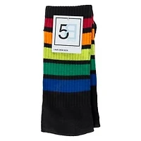 Pride Rainbow Stripe Mens Crew Socks, 1 Pair
