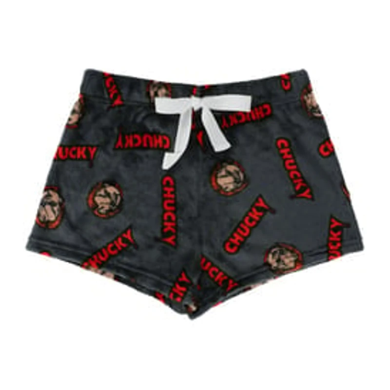 Juniors Halloween Plush Shorts