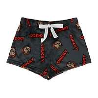 Juniors Halloween Plush Shorts