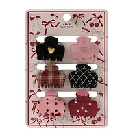 Novelty Mini Claw Clips 6-Pack