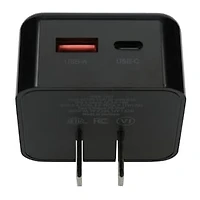 20W Power Delivery & Quick Charge USB-C USB Dual Port Wall Charger