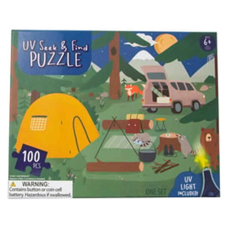Uv Seek & Find Jigsaw Puzzle 100-Piece
