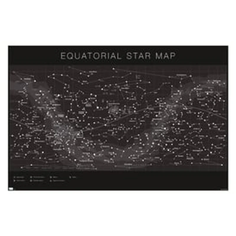 Astrology Equatorial Star Map Poster 22.37in x 34in